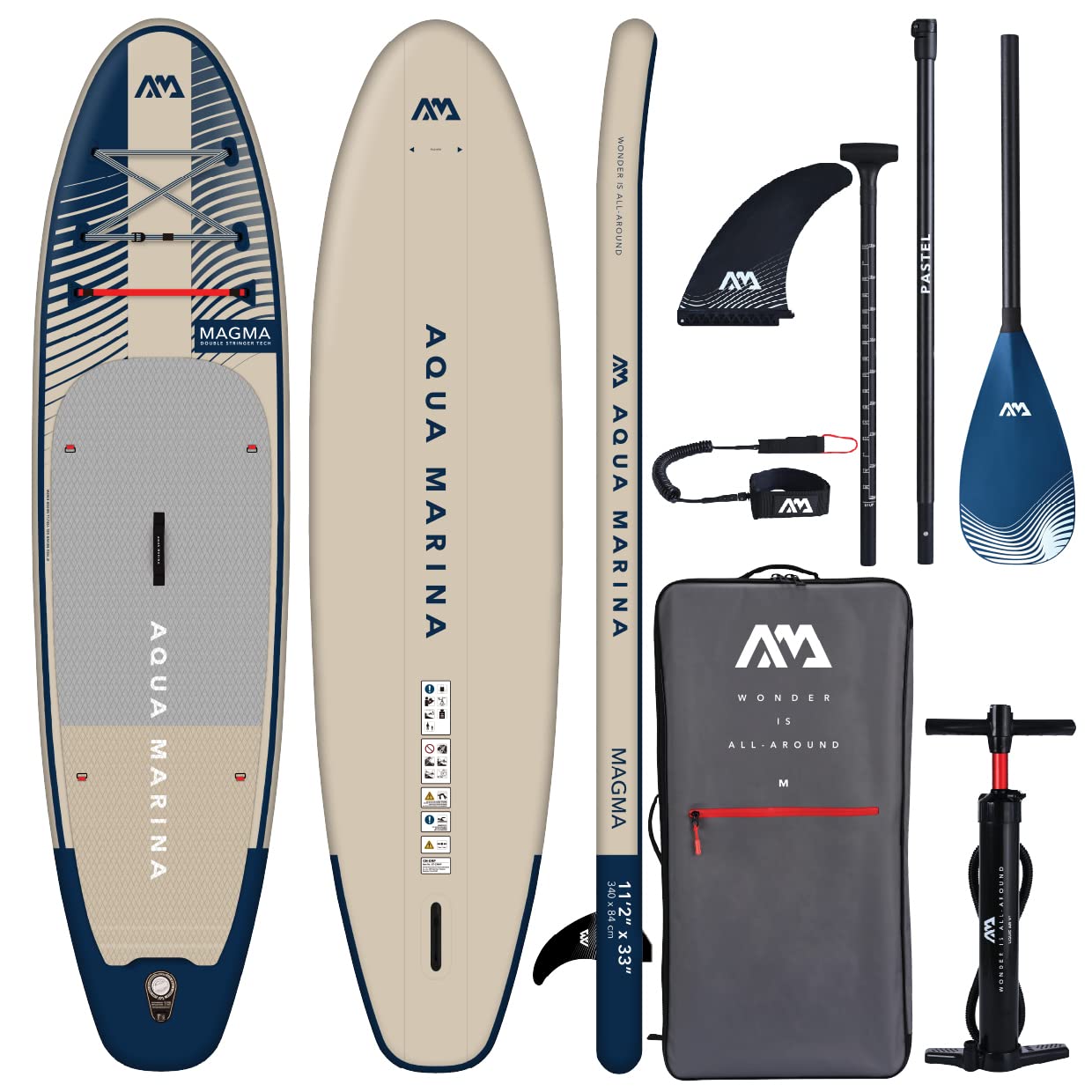 Aqua Marina Magma Aufblasbares Stand-Up-Paddle-Board (iSUP), 340 cm Länge