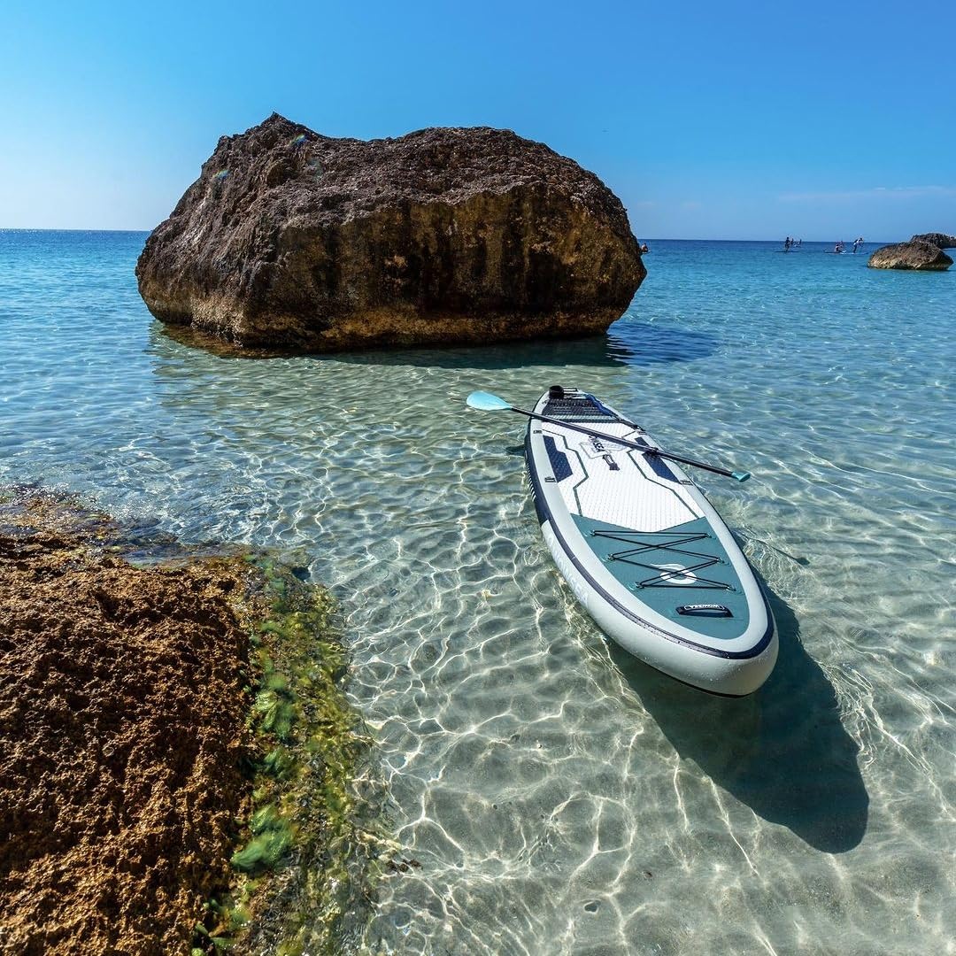 WOWSEA Poseidon P3 Aufblasbares Paddle Board, Langlebiges und Stabiles Touren Paddelboard, Reisen & Freizeit SUP Board mit iSUP Zubehör, Gute Wahl für Aquatische Lehre und Erholung