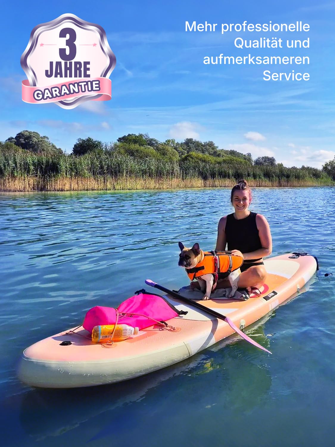 Niphean Stand up Paddling Board,305cm SUP mit Anfängergeeignet Balancierflügel und Strapazierfähigem Zubehör, Inflatable Paddle Boards for Adults, Multifunktionales Yoga Paddleboard
