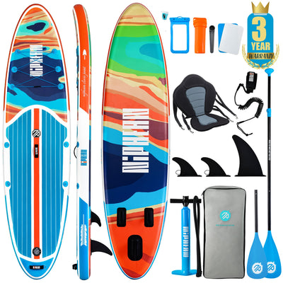 Niphean Stand up Paddle Board for Adults mit Allem Zubehör, 320cm Paddleboard für Aller Fähigkeitsniveaus, SUP mit 200kg Tragkraft für 2 Personen, Stand up Paddling Board mit Sitz