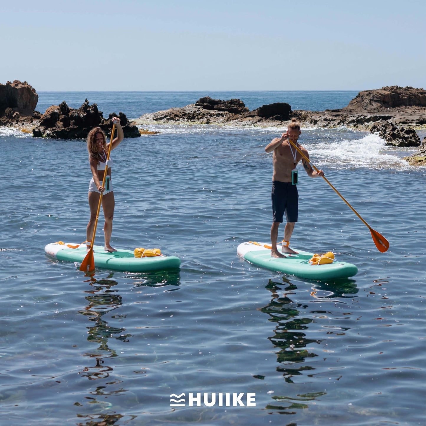 Stand Up Paddling Board Hochwertigem Zubehör - HUIIKE | Sup Board Aufblasbar Stand Up Paddle mit Aluminium-Paddel | Sup Paddel Großer Stabilität und Langlebigkeit | Standup Paddleboard Aufblasbar Set