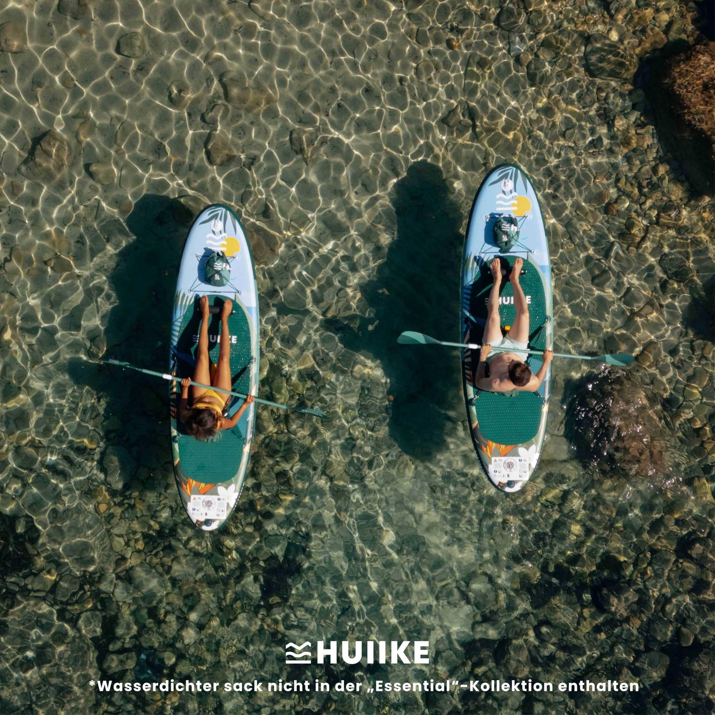 Stand Up Paddling Board Hochwertigem Zubehör - HUIIKE | Sup Board Aufblasbar Stand Up Paddle mit Aluminium-Paddel | Sup Paddel Großer Stabilität und Langlebigkeit | Standup Paddleboard Aufblasbar Set