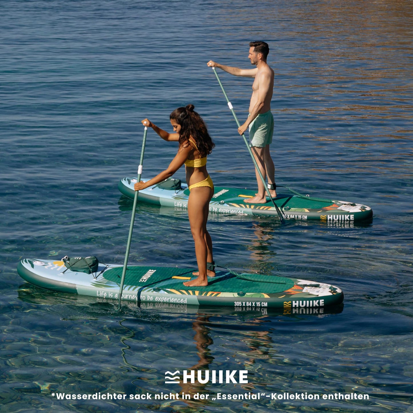 Stand Up Paddling Board Hochwertigem Zubehör - HUIIKE | Sup Board Aufblasbar Stand Up Paddle mit Aluminium-Paddel | Sup Paddel Großer Stabilität und Langlebigkeit | Standup Paddleboard Aufblasbar Set