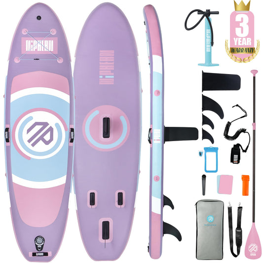 Niphean Stand up Paddling Board，305cm SUP mit Anfängergeeignet Balancierflügel und Strapazierfähigem Zubehör, Inflatable Paddle Boards for Adults, Multifunktionales Yoga Paddleboard