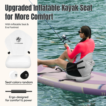 ATPROSS 12'x36 Inflatable Paddle Board, 450lbs Extra Wide Stand Up Paddleboard for Adults with Premium SUP Accessories Kit & Backpack, Blow Up Kayak Non-Slip Stable Deck Boat for Yoga Fishing Surf