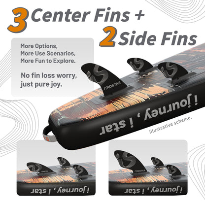 iTAOSTAR N01B 35“ Extra Wide Paddle Board für bessere Balance, Stand Up Inflatable Paddle Board mit Premium SUP Zubehör, Blow Up Paddle Boards für Erwachsene Aller Könnensstufen