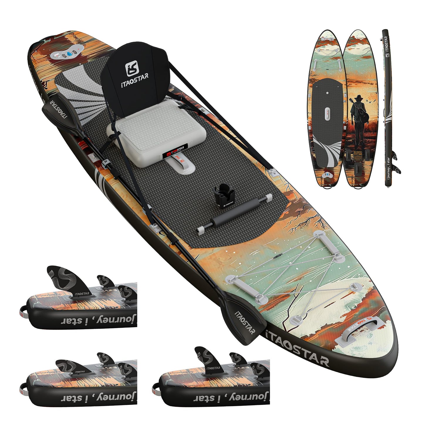 iTAOSTAR N01B 35“ Extra Wide Paddle Board für bessere Balance, Stand Up Inflatable Paddle Board mit Premium SUP Zubehör, Blow Up Paddle Boards für Erwachsene Aller Könnensstufen
