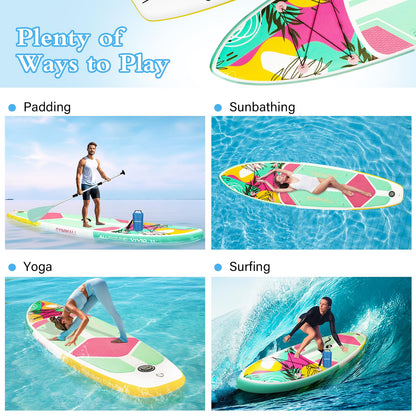 GYMMALL Aufblasbares SUP Board für Erwachsene & Jugendliche | Rutschfestes Deck, breites Design | Inkl. Premium-Zubehör & Aufbewahrungstasche