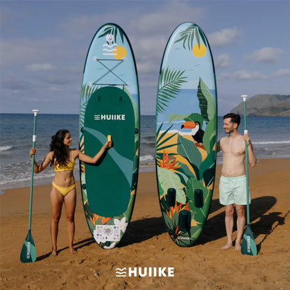 Stand Up Paddling Board Hochwertigem Zubehör - HUIIKE | Sup Board Aufblasbar Stand Up Paddle mit Aluminium-Paddel | Sup Paddel Großer Stabilität und Langlebigkeit | Standup Paddleboard Aufblasbar Set