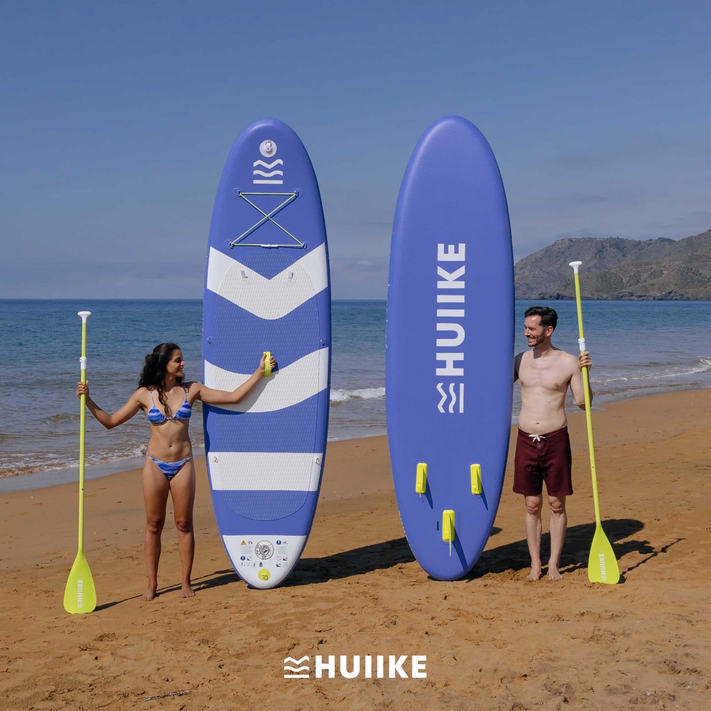 Stand Up Paddling Board Hochwertigem Zubehör - HUIIKE | Sup Board Aufblasbar Stand Up Paddle mit Aluminium-Paddel | Sup Paddel Großer Stabilität und Langlebigkeit | Standup Paddleboard Aufblasbar Set
